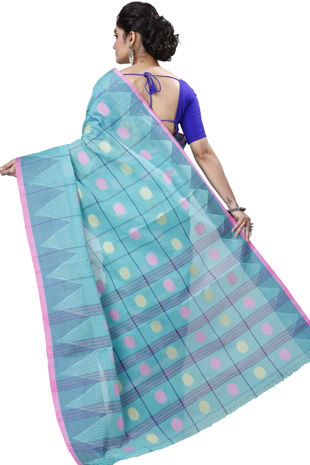 See Green Pure Cotton Rebeka Tant Saree (1005)